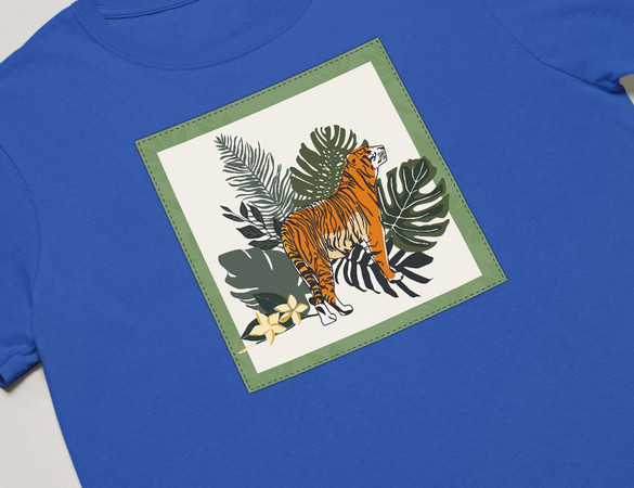 Koszulka z naszywką Tiger/Nature