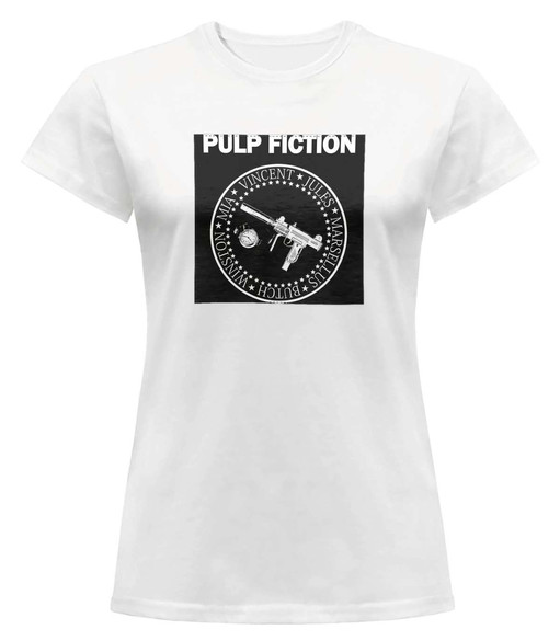 Bluzka damska z naszywką Pulp Fiction Gun