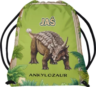 Worek Dinozaury Ankylozaur z nadrukiem imienia
