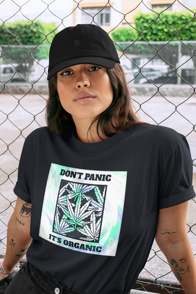 Koszulka z naszywką  Don't panic