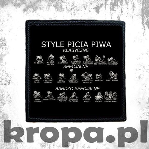 Naszywka STYLE PICIA PIWA 02