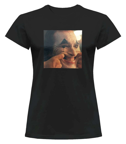 Bluzka damska z naszywką Joker Happy face