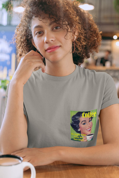 Koszulka z kieszonką COFFEE