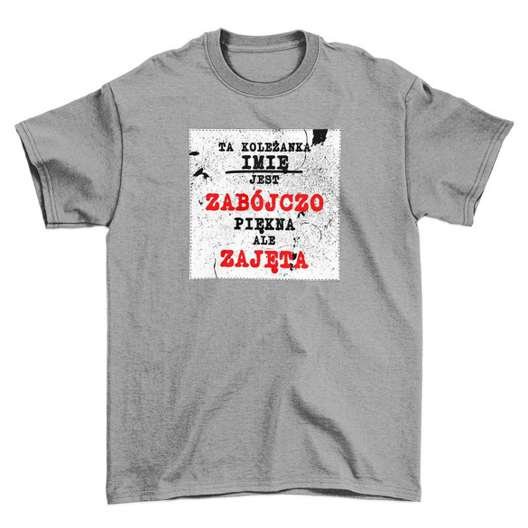 Koszulka z naszywką na Walentynki TWÓJ NAPIS