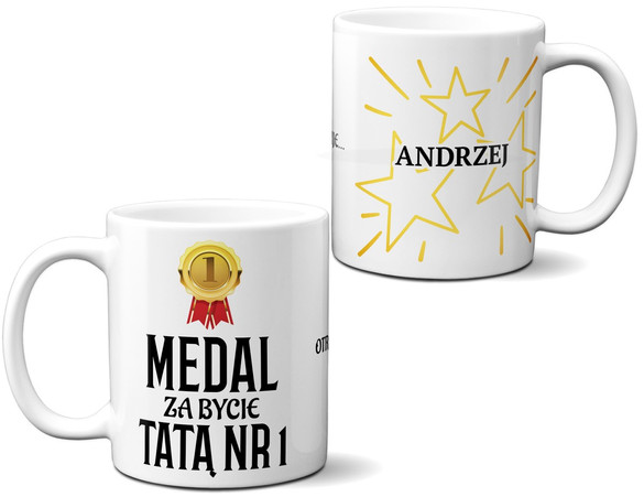 Kubek Dla Taty MEDAL ZA BYCIE TATĄ NR 1