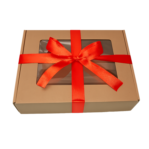 Pudełko prezentowe z okienkiem z kokardką