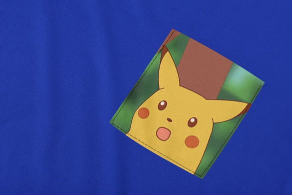 Koszulka z kieszonką PIKACHU MEM