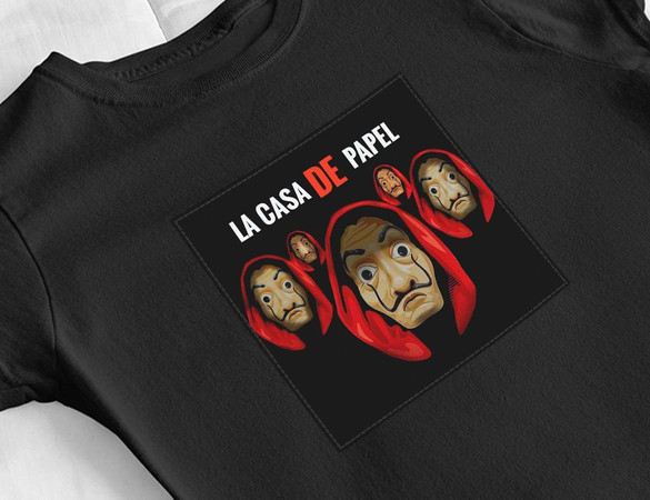 Bluzka damska z naszywką Dom z papieru 02