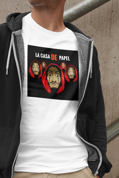 Koszulka z naszywką Dom z papieru 02