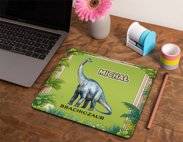 Podkładka Dinozaury Brachiozaur z imieniem dziecka 36x29cm