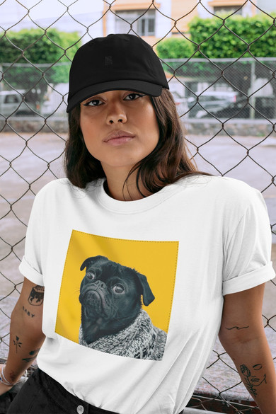 Koszulka z naszywką Pug