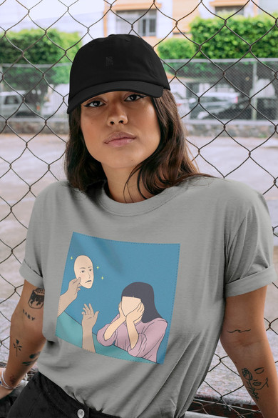 Koszulka z naszywką  Put on a mask