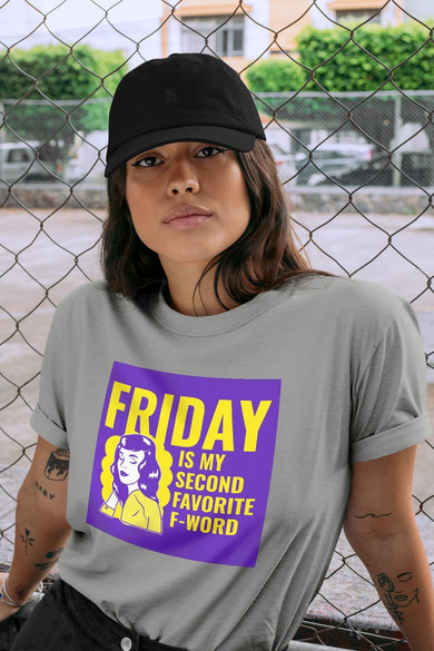 Koszulka z naszywką Friday – woman