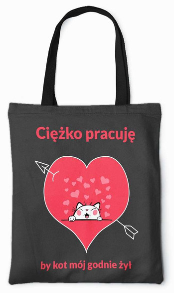 Torba na ramię Ciężko Pracuję DODAJ NAPIS!