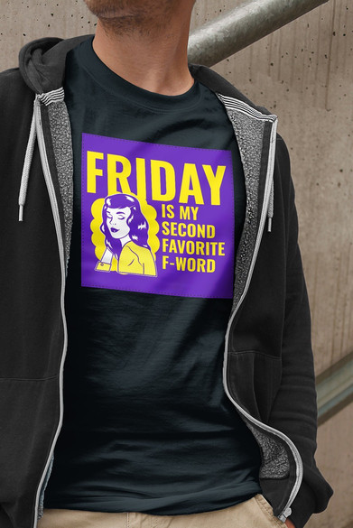 Koszulka z naszywką Friday – woman