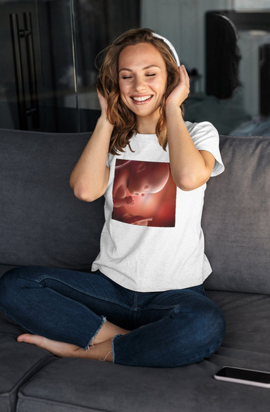 Bluzka damska z naszywką Płód 02