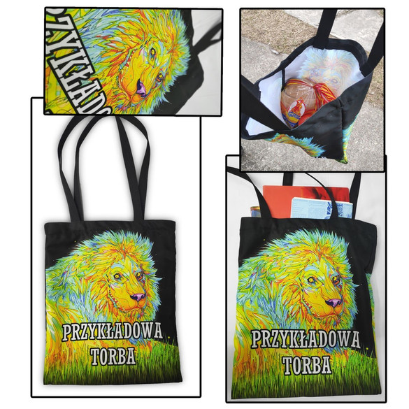 Torba z własnym nadrukiem shopperka Fullprint 40 × 34 cm – kreator nadruku