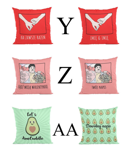 Poduszka na Walentynki + Magnes i Imię GRATIS!