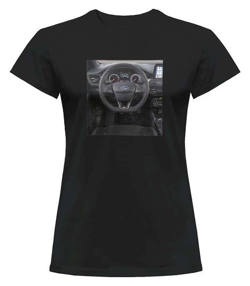 Bluzka damska z naszywką Ford kierownica