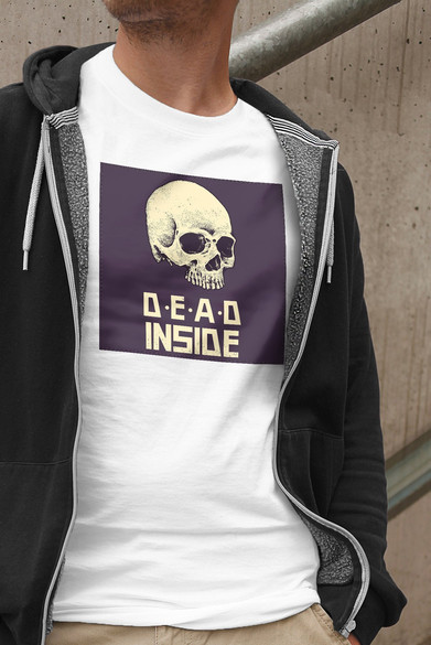 Koszulka z naszywką Skull : Dead inside