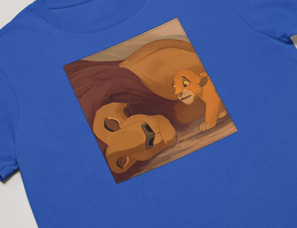 Koszulka z naszywką Mufasa dies