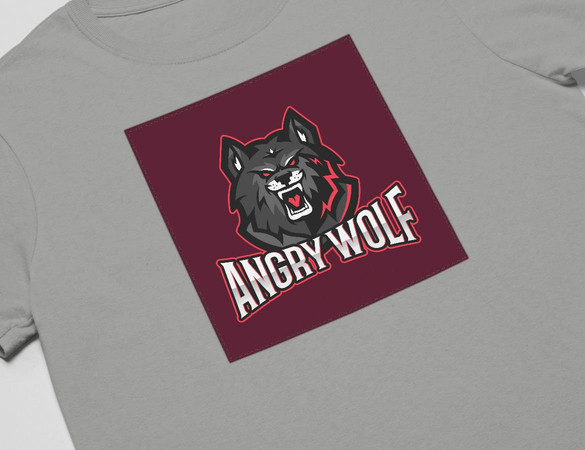Koszulka z naszywką Angry Wolf