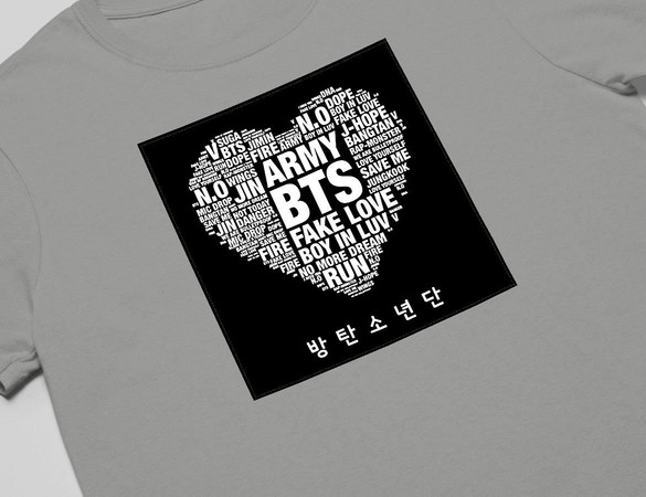 Koszulka z naszywką BTS Army