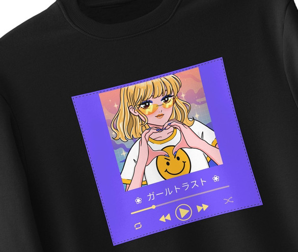 Bluza z naszywką  Music window