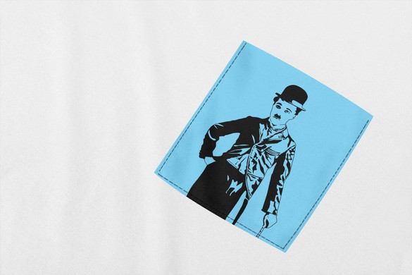 Koszulka z kieszonką CHARLIE CHAPLIN