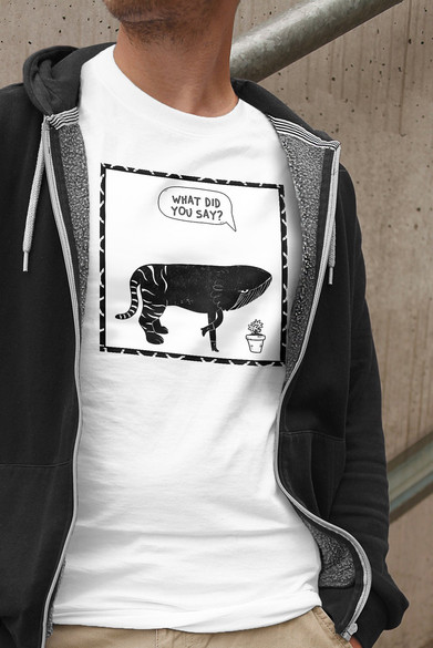 Koszulka z naszywką What did you say?