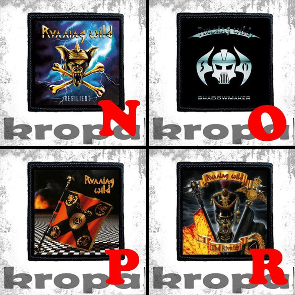 Naszywka RUNNING WILD 8 X 8 cm Dużo Wzorów!