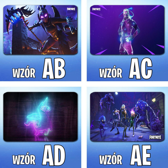 Podkładka pod mysz FORTNITE 60x40cm wzory + imię