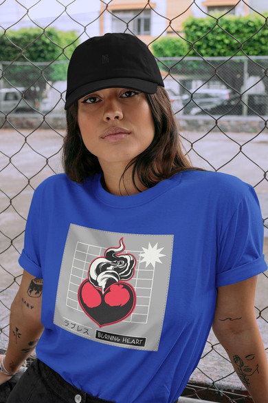 Koszulka z naszywką Burning heart