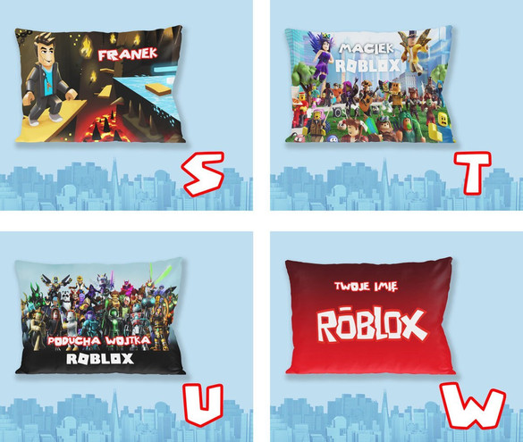 Poduszka ROBLOX FULLPRINT 60x40cm Z POLSKI WZORY