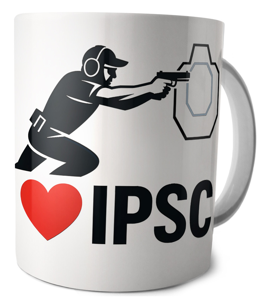 Kubek dla strzelca I LOVE IPSC
