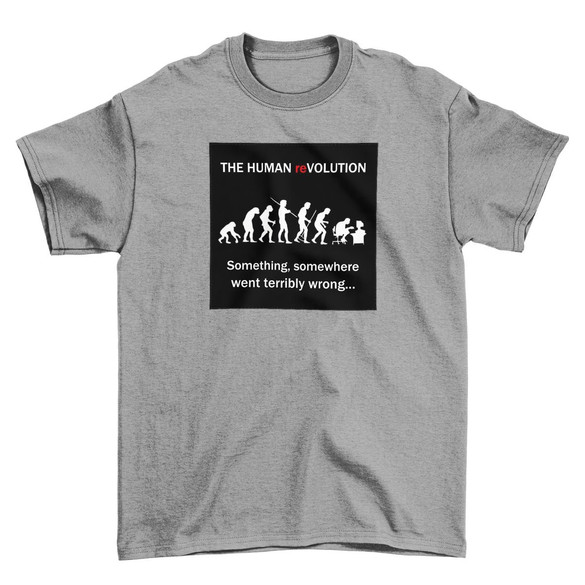 Koszulka z naszywką Human reVOLUTION
