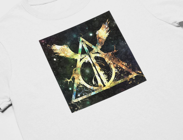 Koszulka z naszywką Harry Potter insygnia