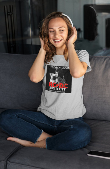 Bluzka damska z naszywką AC/DC Bon Scott