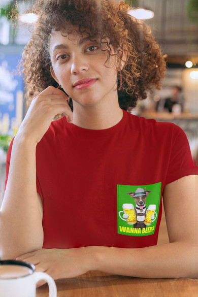 	Koszulka z kieszonką WANNA BEER?