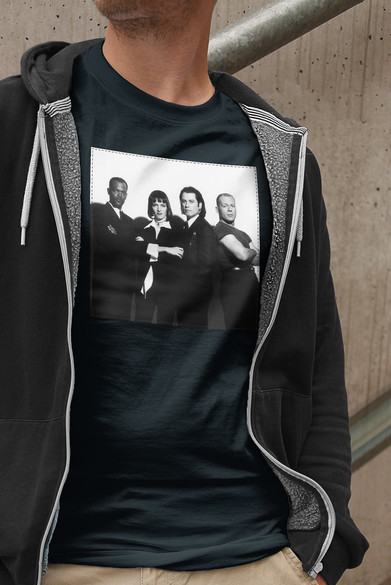 Koszulka z naszywką Pulp Fiction Squad 01