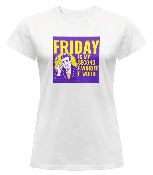 Bluzka damska z naszywką Friday – man