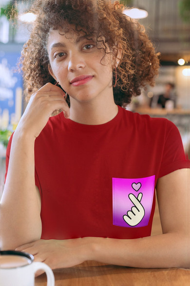 Koszulka z kieszonką ZNAK MIŁOŚCI OPPA