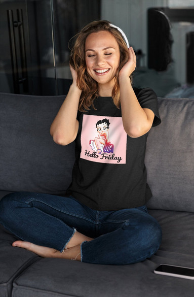 Bluzka damska z naszywką Hello Friday