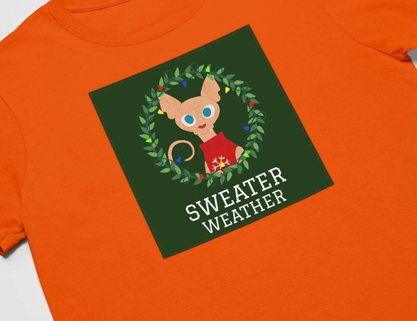 Koszulka z naszywką Sweater weather