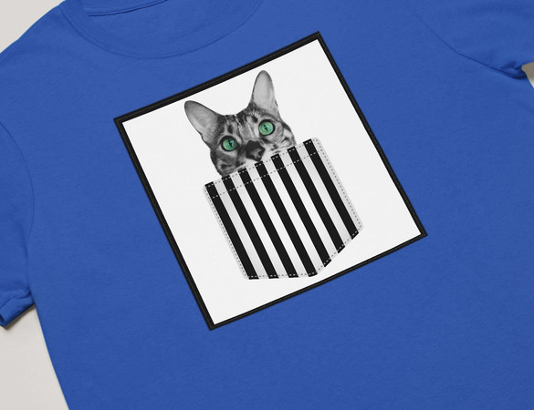 Koszulka z naszywką Cat pocket