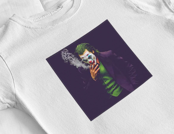 Bluzka damska z naszywką Joker Smoking