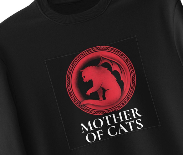 Bluza z naszywką Mother of cats