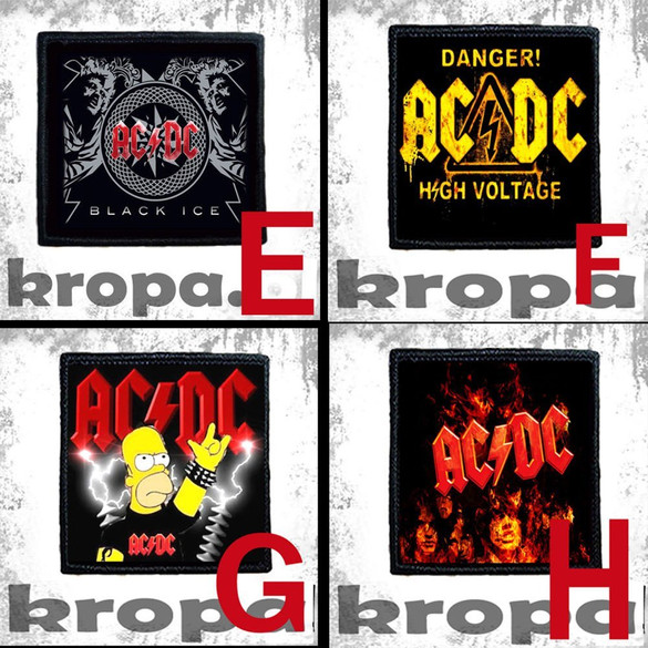 Naszywka AC/DC 10 x 10 cm Dużo Wzorów!
