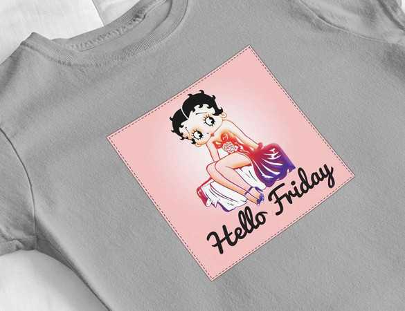 Bluzka damska z naszywką Hello Friday