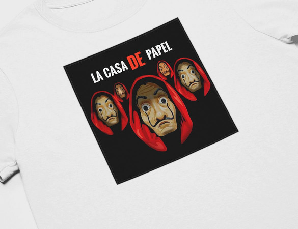 Koszulka z naszywką Dom z papieru 02